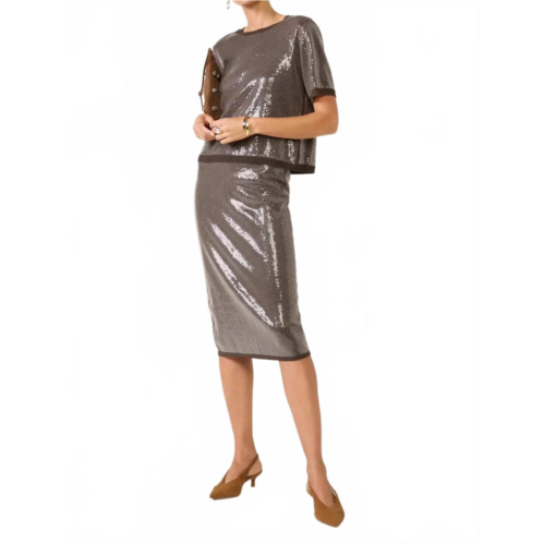 Sanctuary sparkle sequin pencil skirt in ink