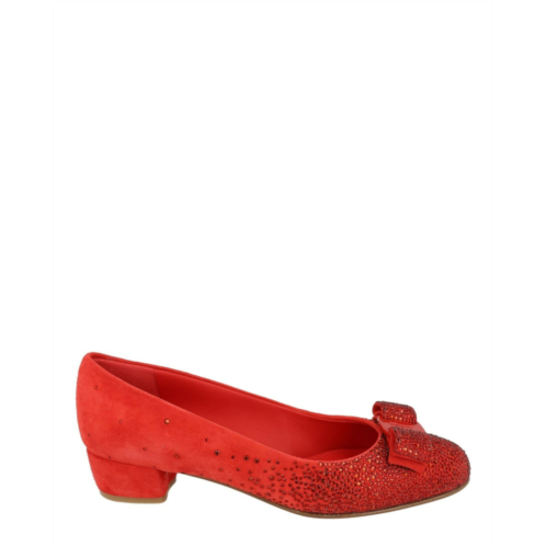 Salvatore Ferragamo vara crystal-embellished pumps - narrow width