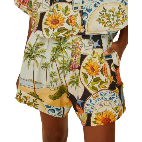 FARM Rio linen latin trip scarves short