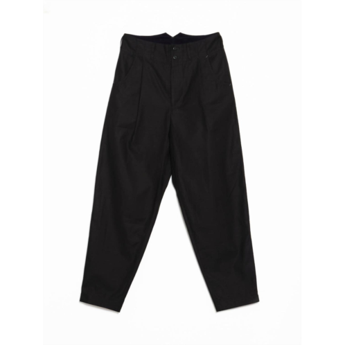 Nicholas Daley mens pleated trousers in black