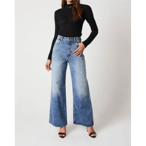 ROLLA studio flare worn jeans in mid vintage