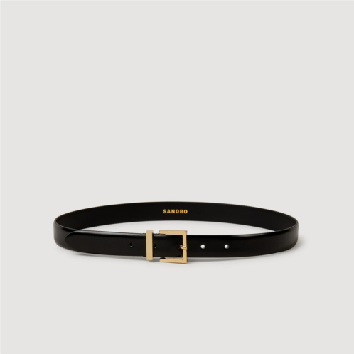Sandro smooth leather belt