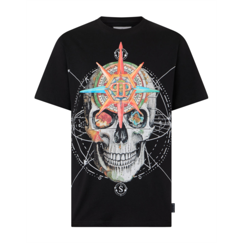 PHILIPP PLEIN round neck t-shirt wind rose skull
