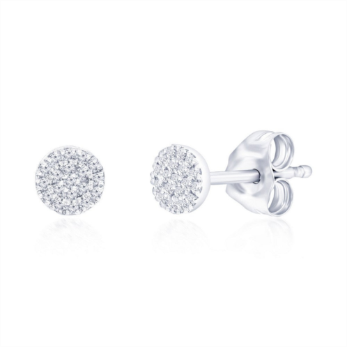 Simona sterling silver 4.5mm round diamond stud