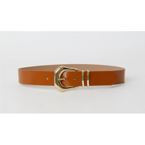 B-LOW THE belt womens koda mod leather belt in cuoio/gold