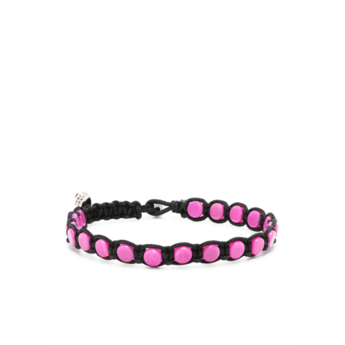 ISABEL MARANT crystal embellished bracelet in fuchsia-black
