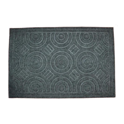 imports decor synthetic circles door mat 16 x 27 grey