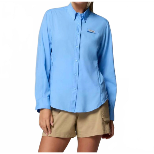Columbia pfg tamiami ii long sleeve shirt in white cap