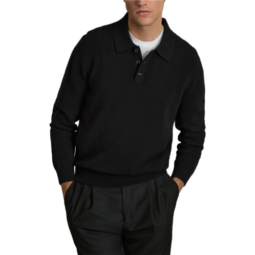 Reiss kingsley half button wool top