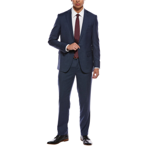 Zanetti 2pc wool suit with flat front pant