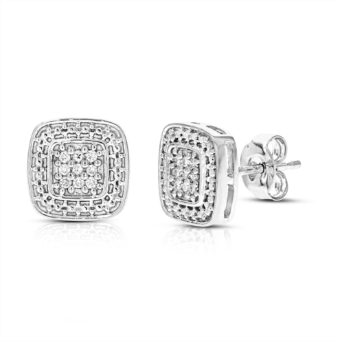 Vir Jewels 1/10 cttw lab grown diamond composite earrings in sterling silver with push backs for women