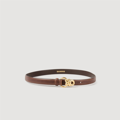 Sandro slim leather belt