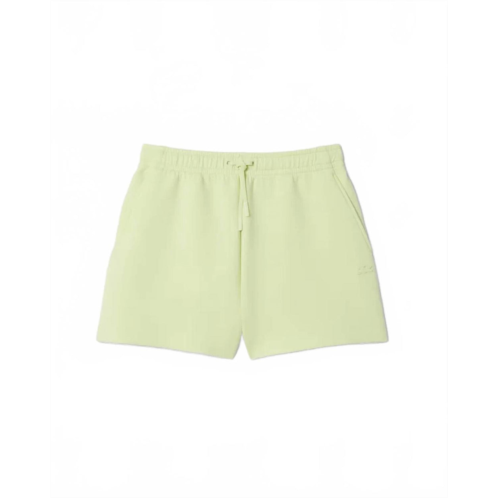 LACOSTE womens double face jersey shorts in green