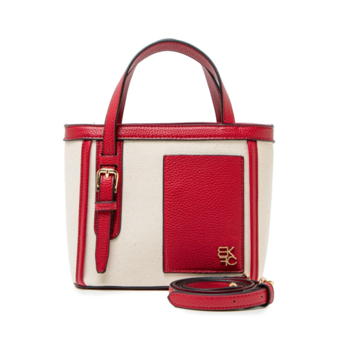 MKF Collection wren faux leather trim tote bag by mia k