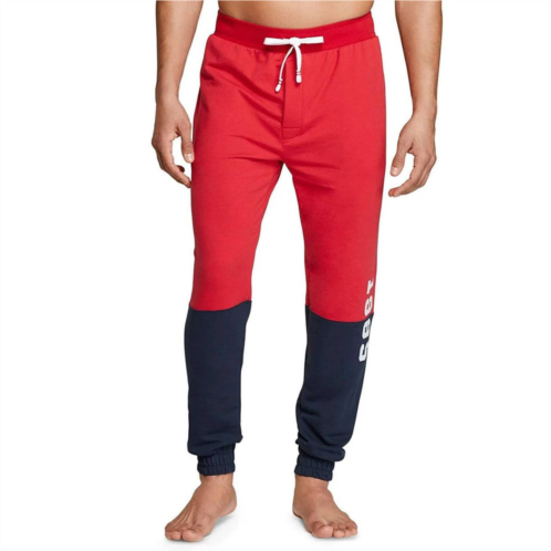 Tommy Hilfiger color block fit jogger in mahogany