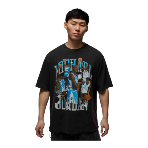 JORDAN mens flight essentials graphic t shirt_black/dk powder blue