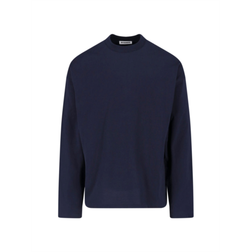 JIL SANDER black crewneck long-sleeve cotton t-shirt