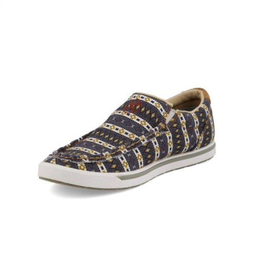 TWISTED X womens hooey slip-on loper shoes in multi black/white/gold