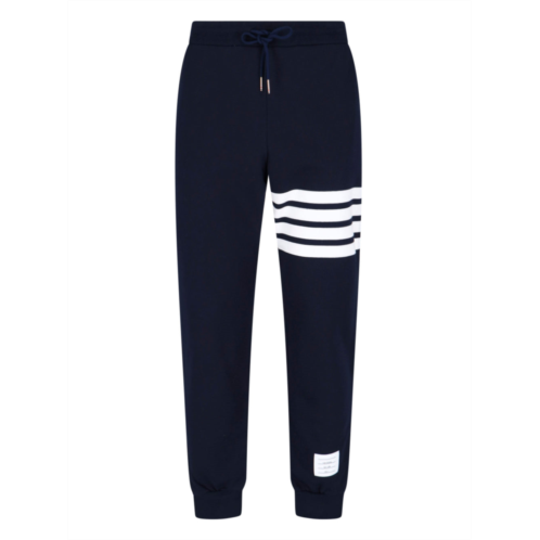 THOM BROWNE casual blue cotton pants with elastic waist