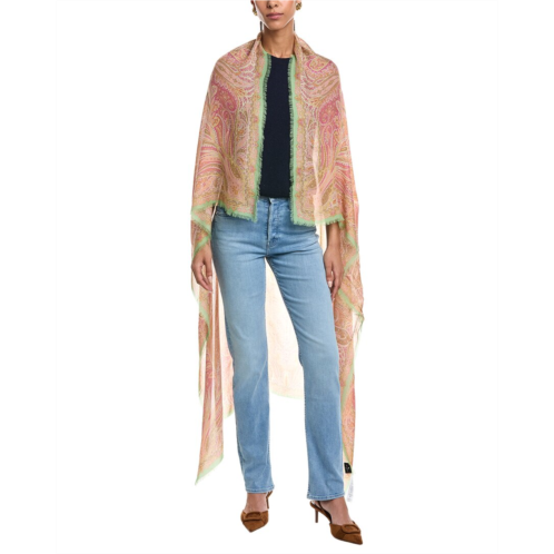 Etro logo silk-blend shawl