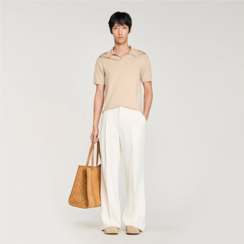 Sandro short-sleeved v-neck polo shirt