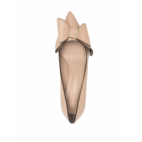 Salvatore Ferragamo ferragamo double bow leather pumps