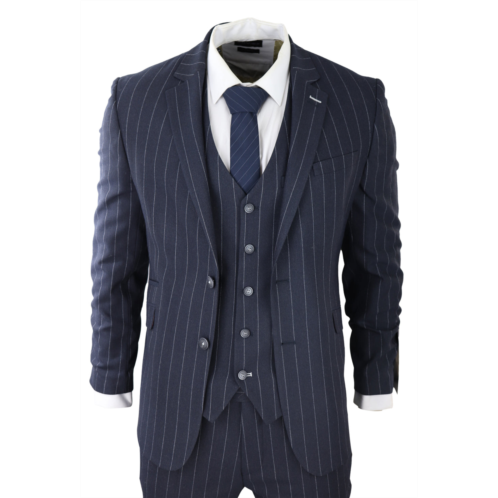 House of Cavani invincible 3 piece suit pinstripe