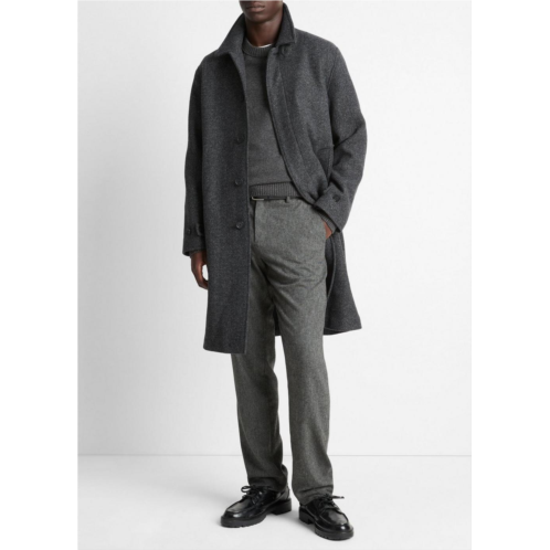 Vince italian wool-blend balmacaan coat