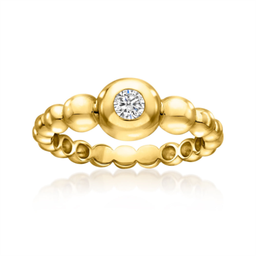 RS Pure by ross-simons bezel-set lab-grown diamond bubble ring in 18kt gold over sterling