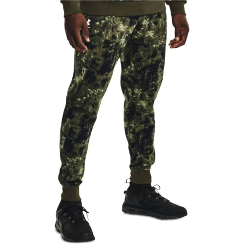 UNDER ARMOUR activewear rival fleece cloud camo jogger pants in marine
