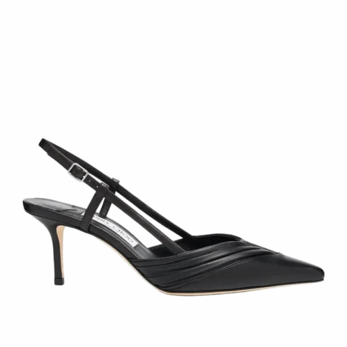 JIMMY CHOO womens afia pointed toe sling back heel in black