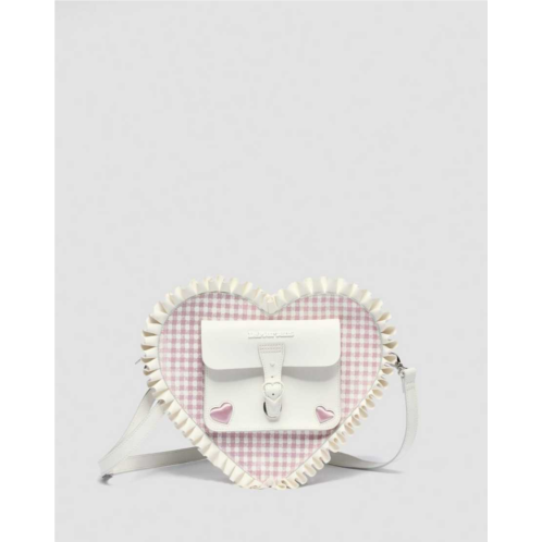 Dr. Martens frilled gingham leather heart backpack