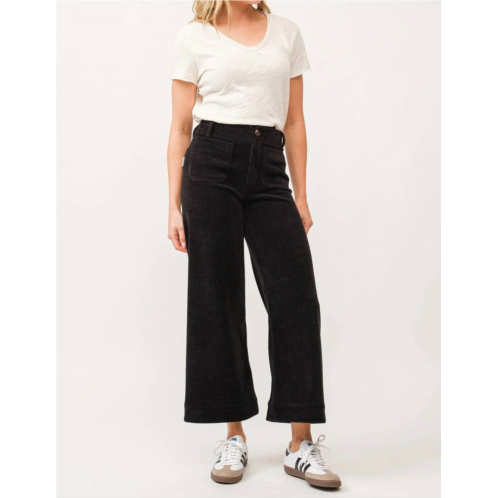 DEAR JOHN DENIM audrey high rise wide leg pants in black chenille