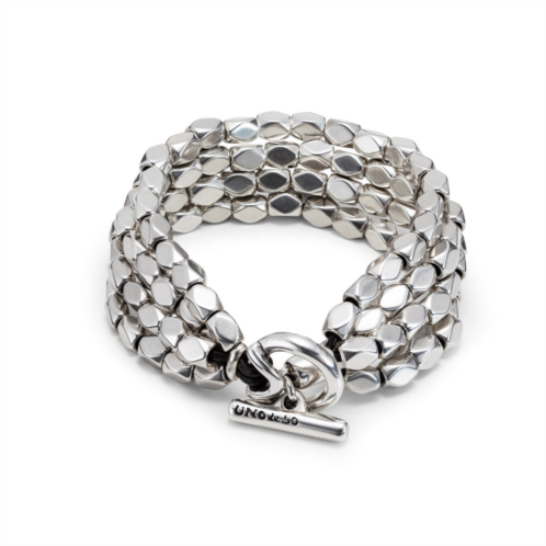 UNOde50 diamond shape silver strand bracelet
