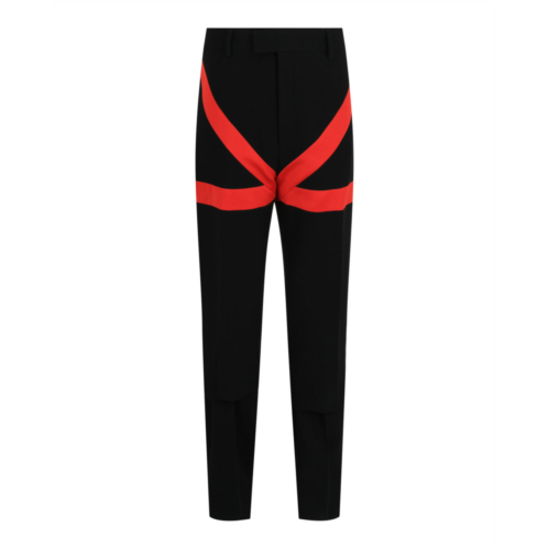 Salvatore Ferragamo satin striped pants