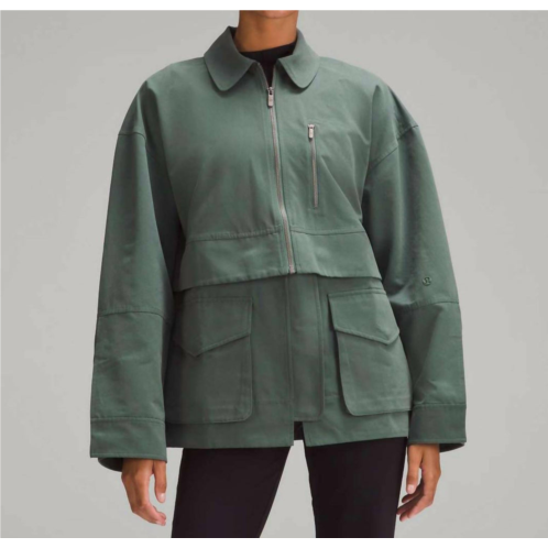 Lululemon glyde 2-in-1 adaptable jacket in dark forest