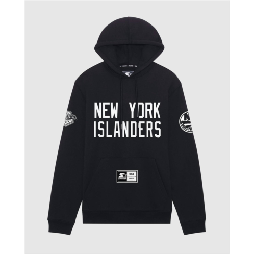 Starter mens new york islanders hat trick hoodie in black