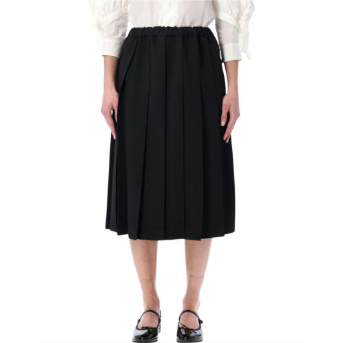 COMME DES GARCONS plisse midi elastic waist skirt