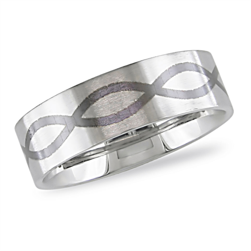 Mimi & Max infinity band stainless steel with black enamel