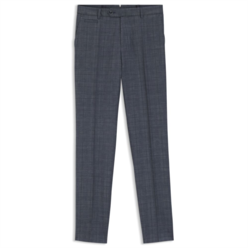 BOSS slim-fit trousers in virgin wool silk and linen