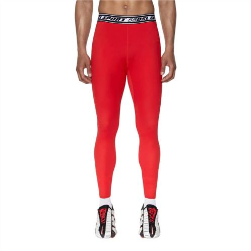 DIESEL sport defansel joggers leggings in red