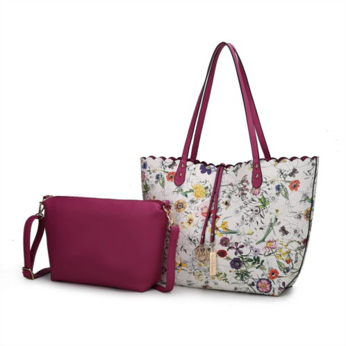 MKF Collection danielle reversible shopper tote bag crossbody pouch by mia k