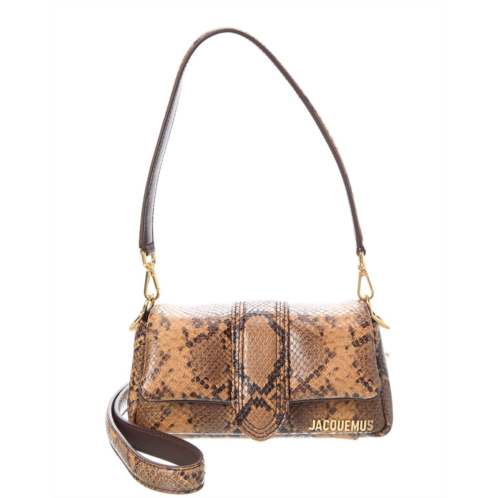 Jacquemus le petit bambimou python-embossed leather shoulder bag