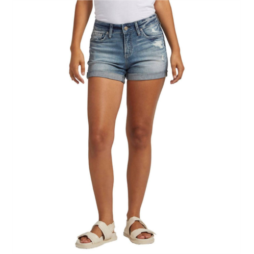 Silver Jeans Co suki mid rise short in indigo