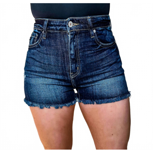 KanCan dacey denim shorts in dark wash