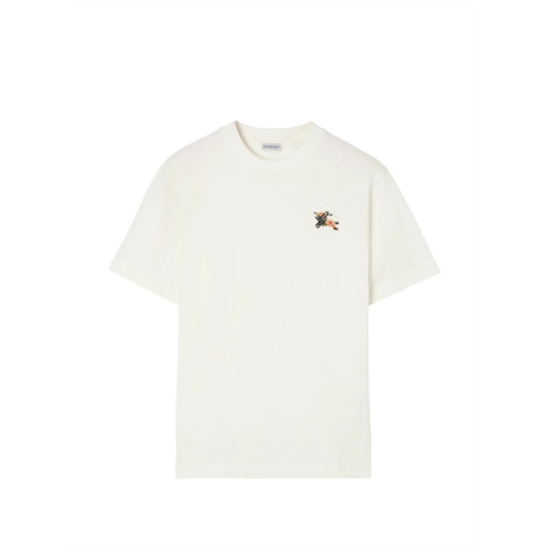 BURBERRY white seth cotton crewneck t-shirt