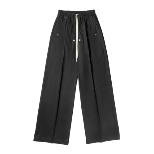 Rick Owens wide black trousers with drawstring belt