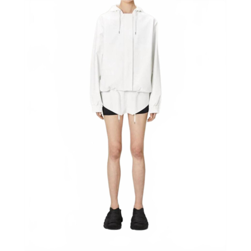 Rains string parka jacket in powder