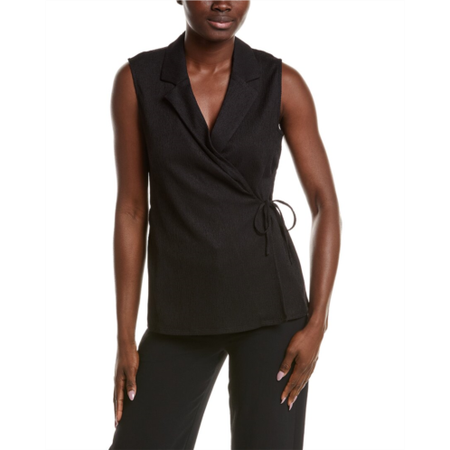 anne klein notched neck wrap top