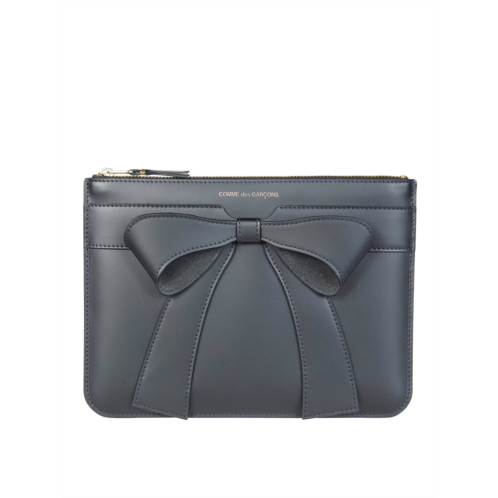 COMME DES GARCONS big bow structured bow clutch